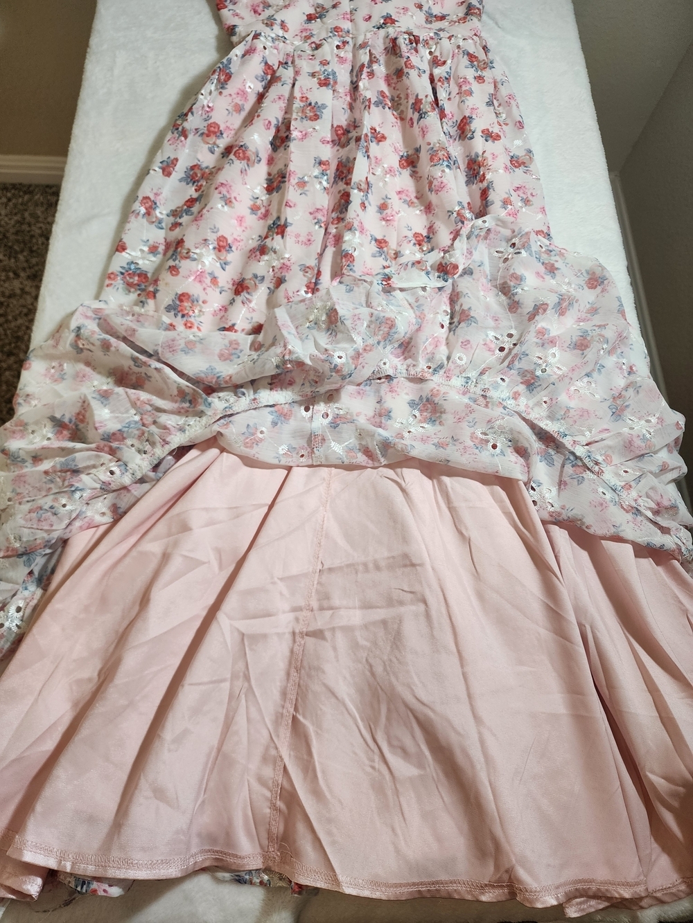 Alamour The Label Jaida Floral Maxi Dress Pink XS NWT Puff Sleeve Cottagecore - Picture 13 of 16